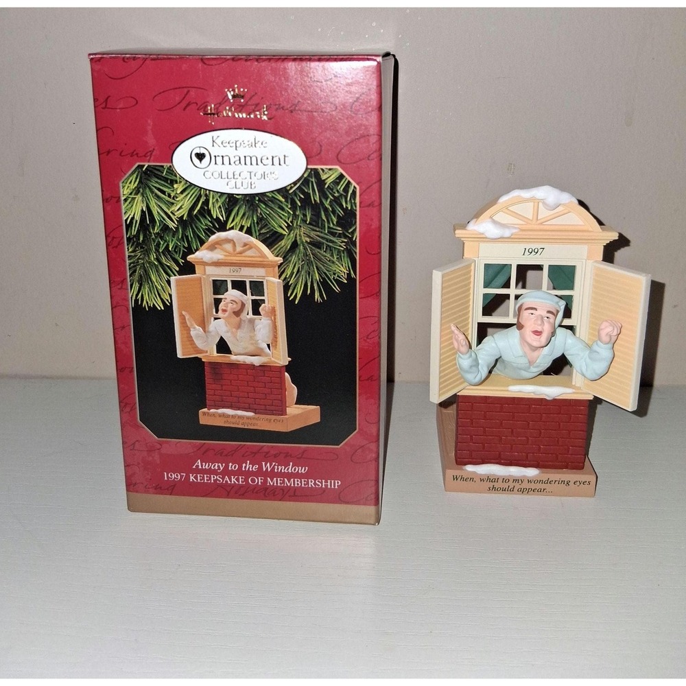 1997 Hallmark Keepsake Collector's Club‎ ornament titled "Away to the Window."